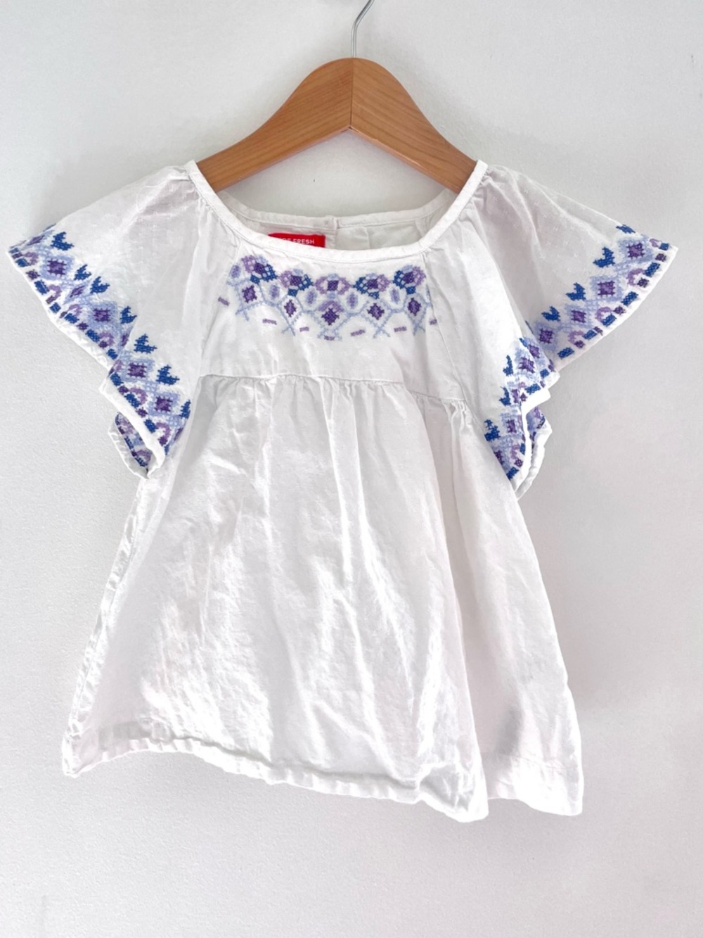 4/$20💥NEW Flowy Boho Lightweight Summer Blouse, Embroidery, Sweatheart Neckline
